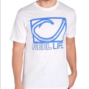 Reel Life Shirts - NWT REEL LIFE Hook Print Logo Tee Shirt - Large Reel Life Shirts - NWT REEL LIFE Hook Print Logo Tee Shirt - Large